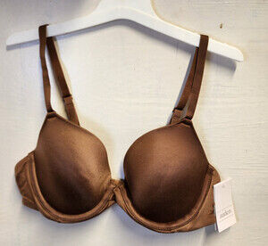 New Auden Women's Brown Underwire lightly Line Bra Adjustable Straps Size 32B